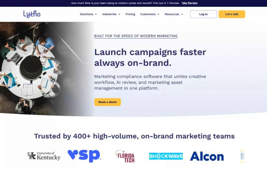 Lytho homepage screenshot